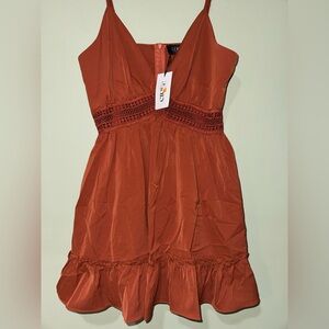 NEVER WORN Cider Rust Orange Boho Tank Dress